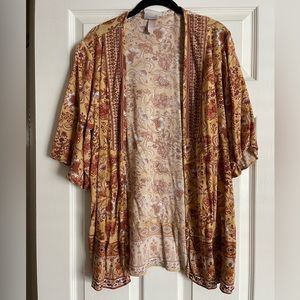 Knox Rose Boho Floral Kimono Shirt